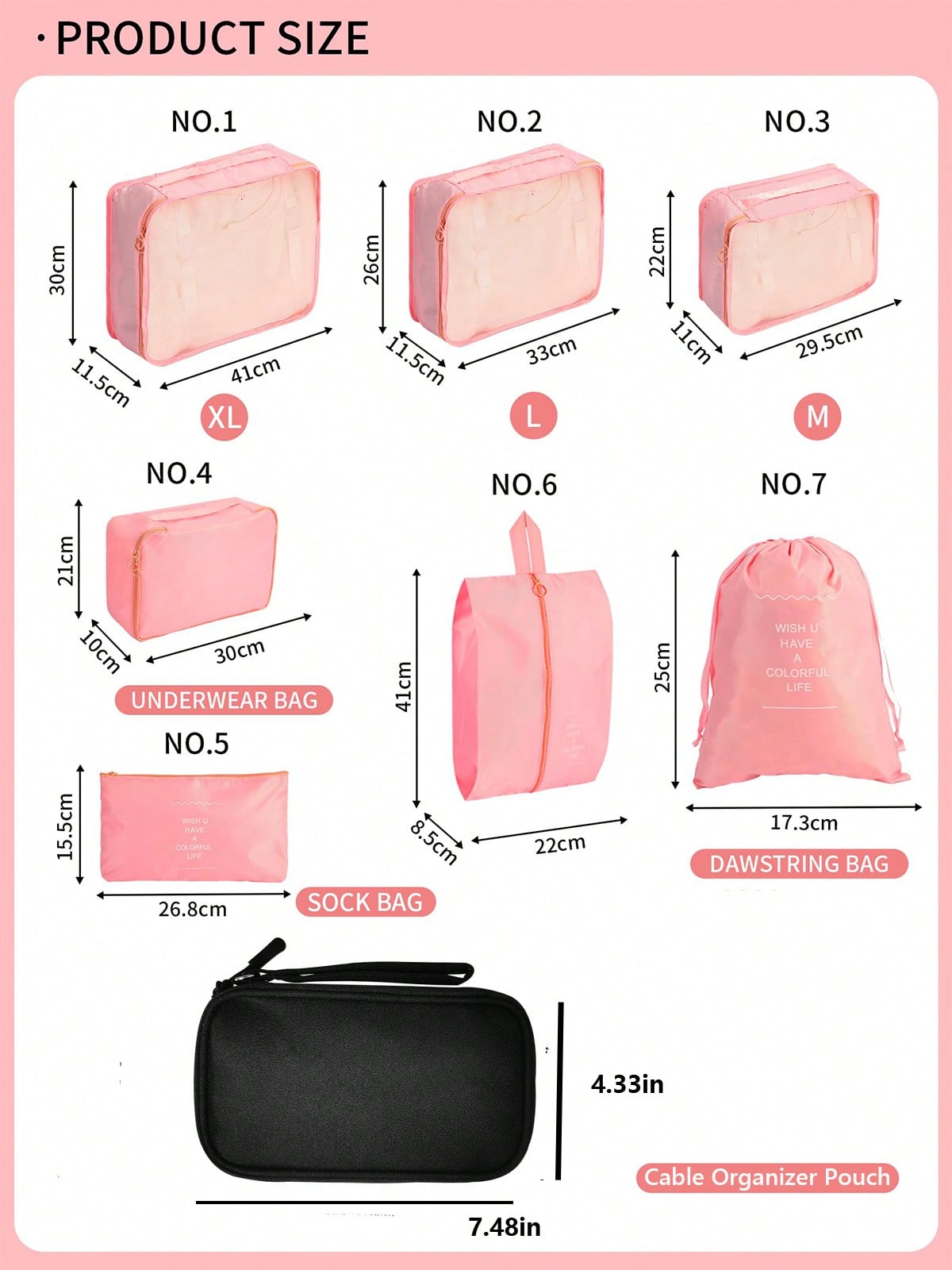 Set Packing Cubes& Travel Cabl - огляд і ціна Tech Accessories Case